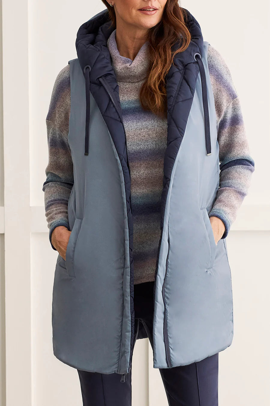 Reversible Hooded Puffer Vest