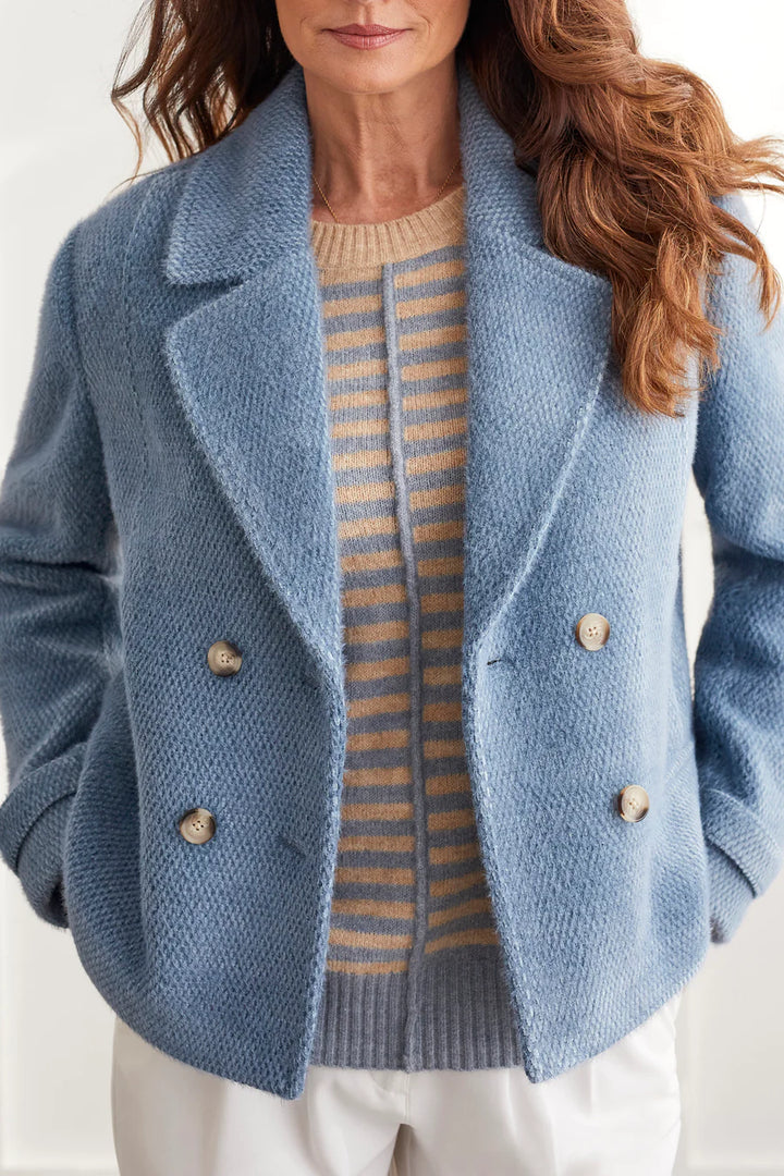 Long Sleeve Lined Double Breasted Jacket