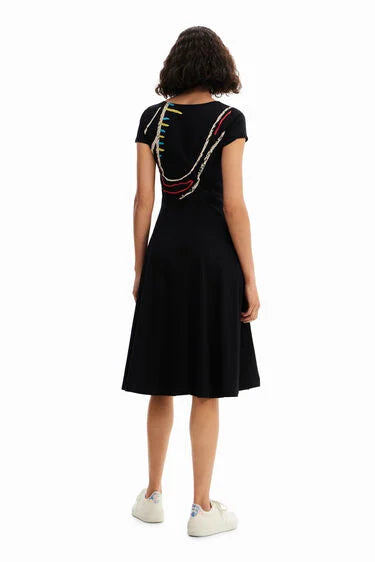 Romantic A-Line Jersey Dress