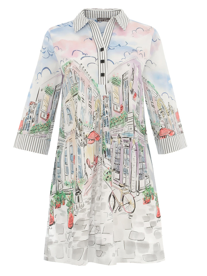 City Print Dress
