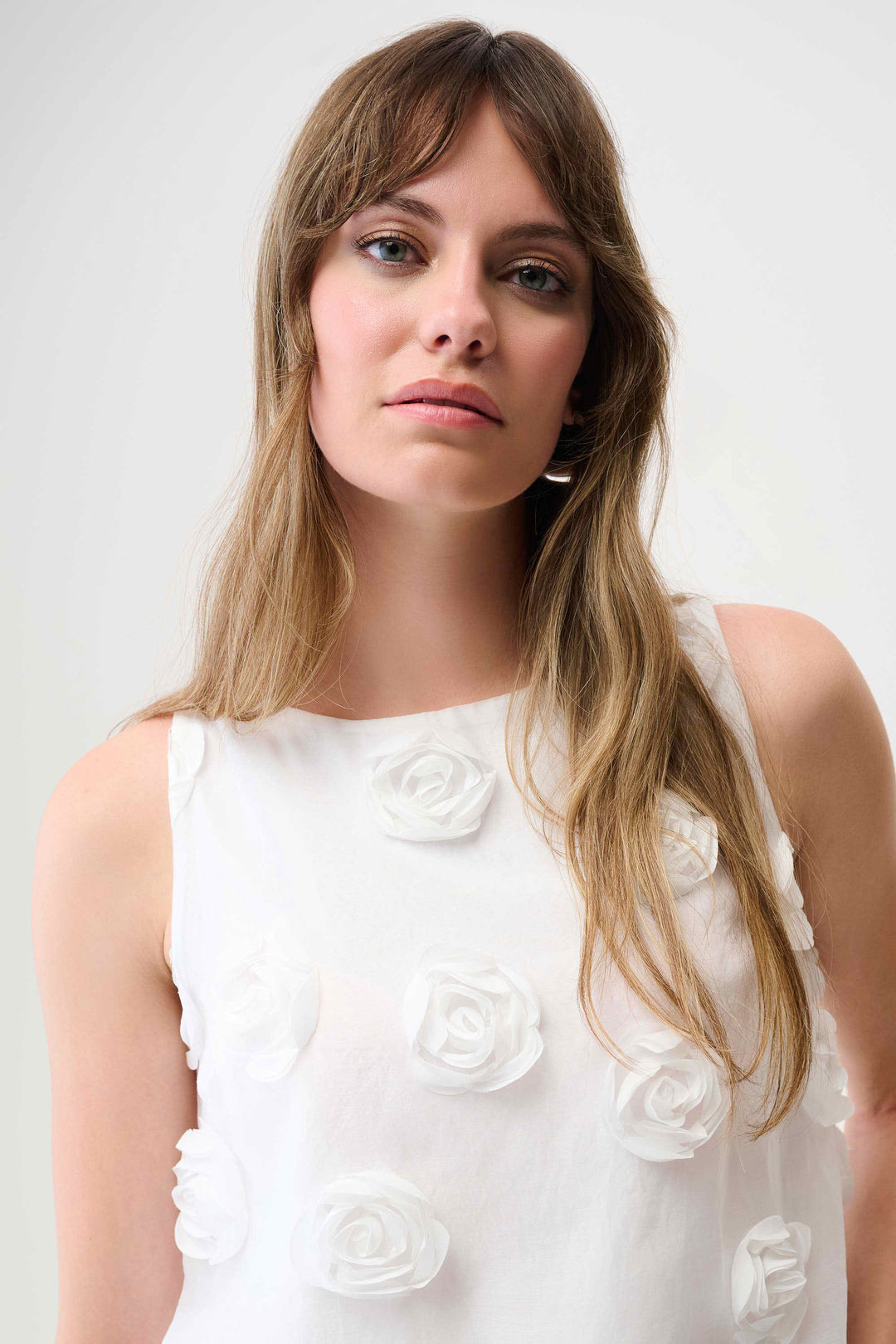 3D Floral Sleeveless Top