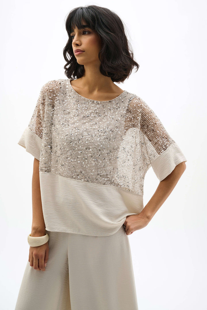 Sequined Boxy Top