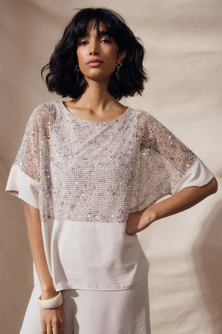 Sequined Boxy Top