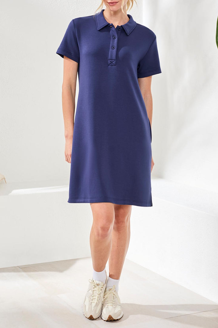 Techno Lux Scuba Short Sleeve Polo Dress