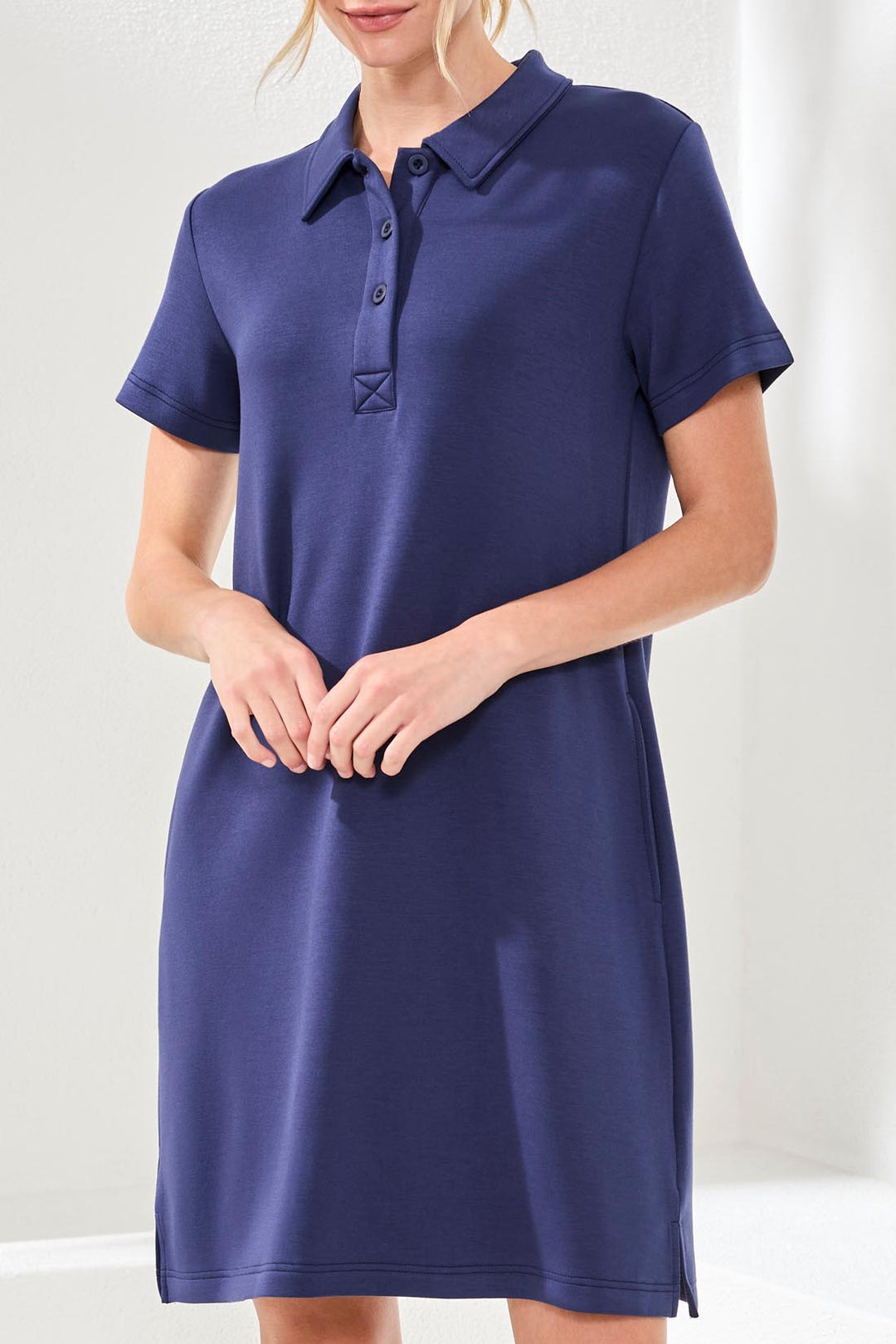 Techno Lux Scuba Short Sleeve Polo Dress