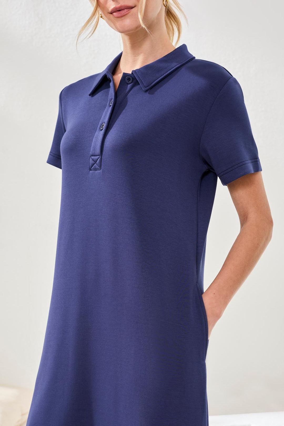 Techno Lux Scuba Short Sleeve Polo Dress