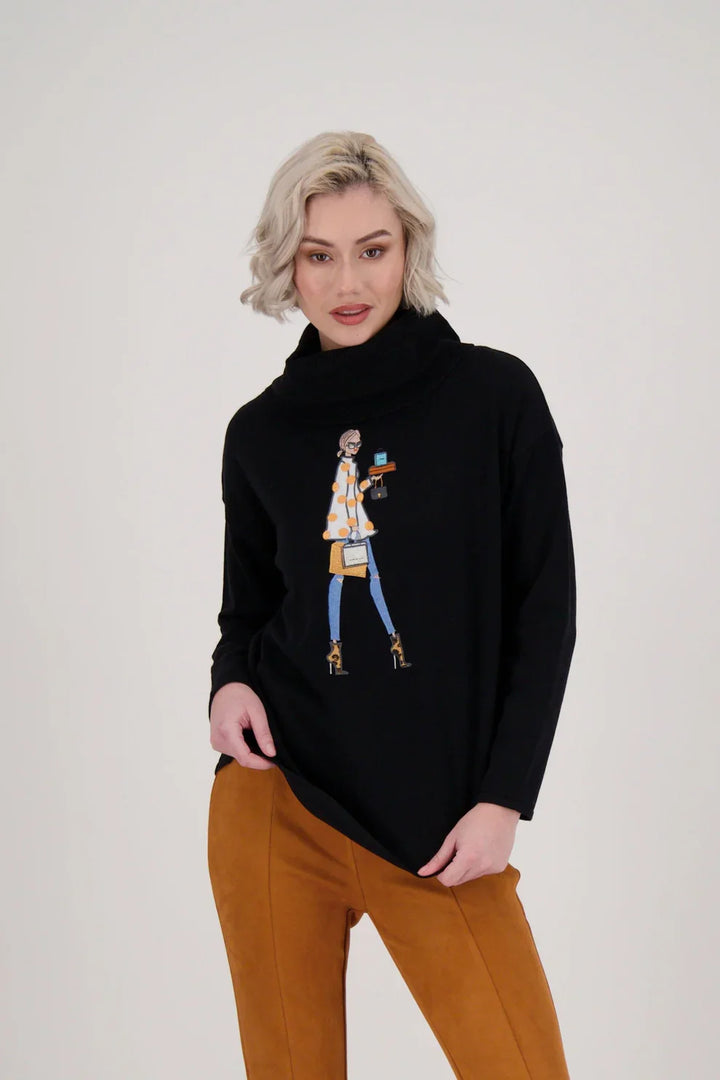 Shopping Sweater With Back Tie-up