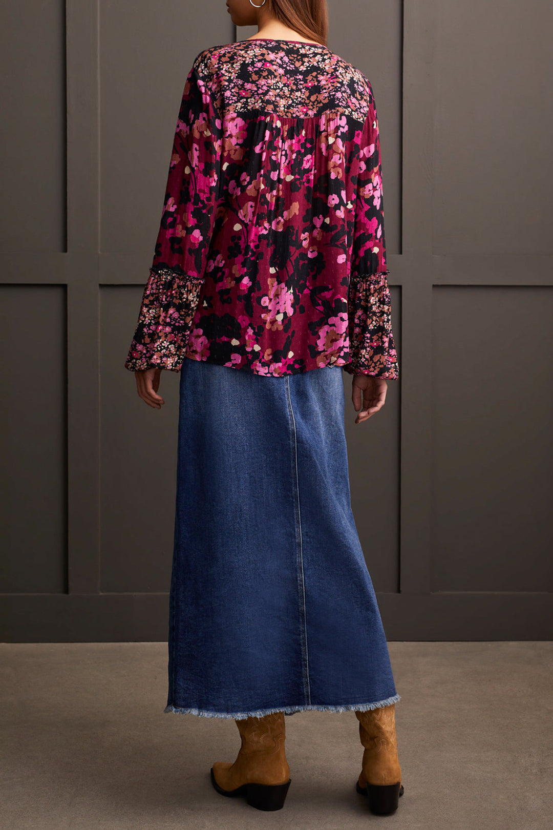 Combo Print Blouse