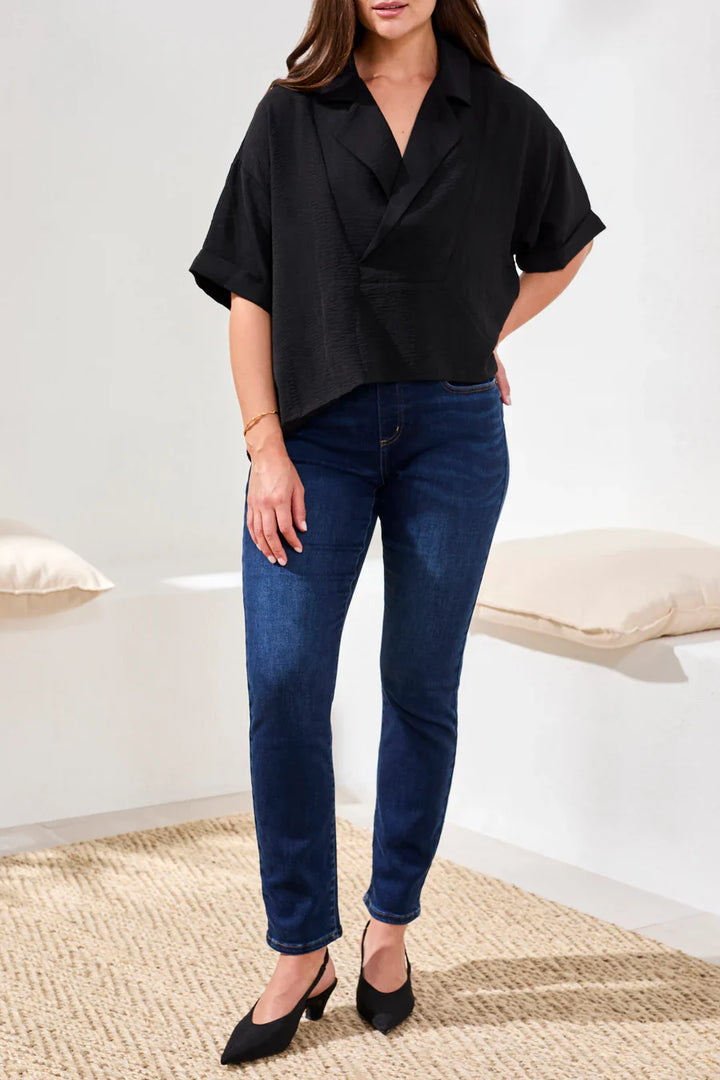 Sophia Curvy Boundless Stretch Denim Pull-On Slim Crop Jeans