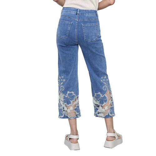 Flare Leg Stretch Jean With Hem Detail