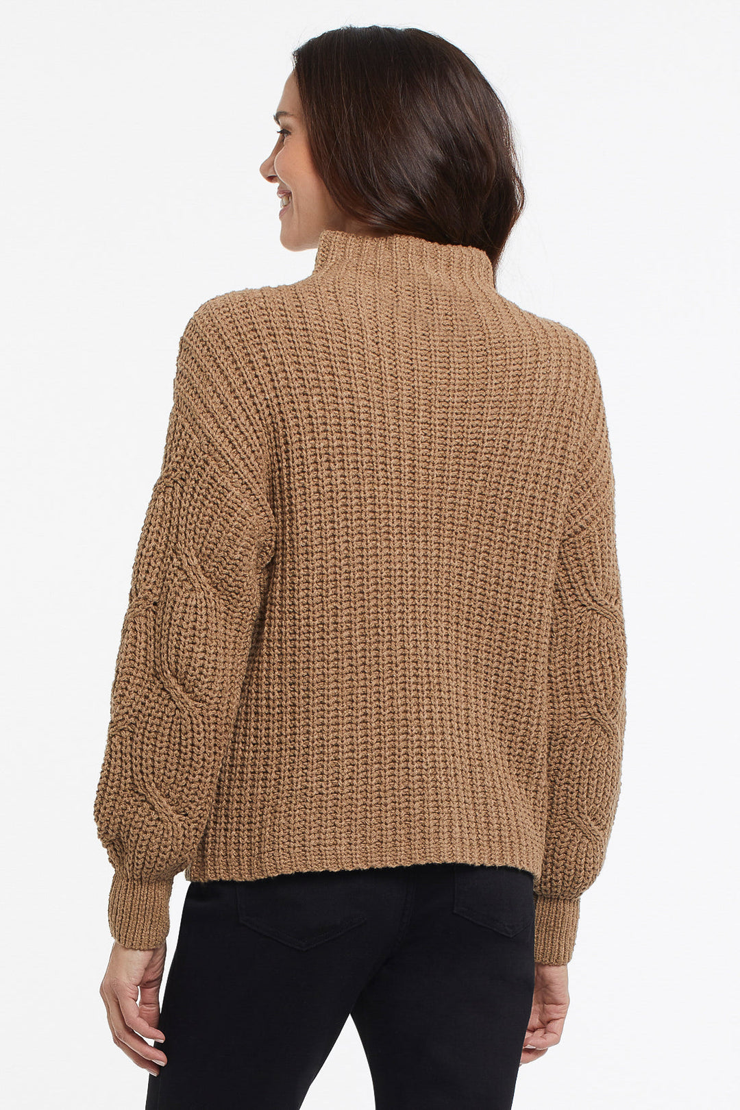 High Neck Boucle Loose Sweater