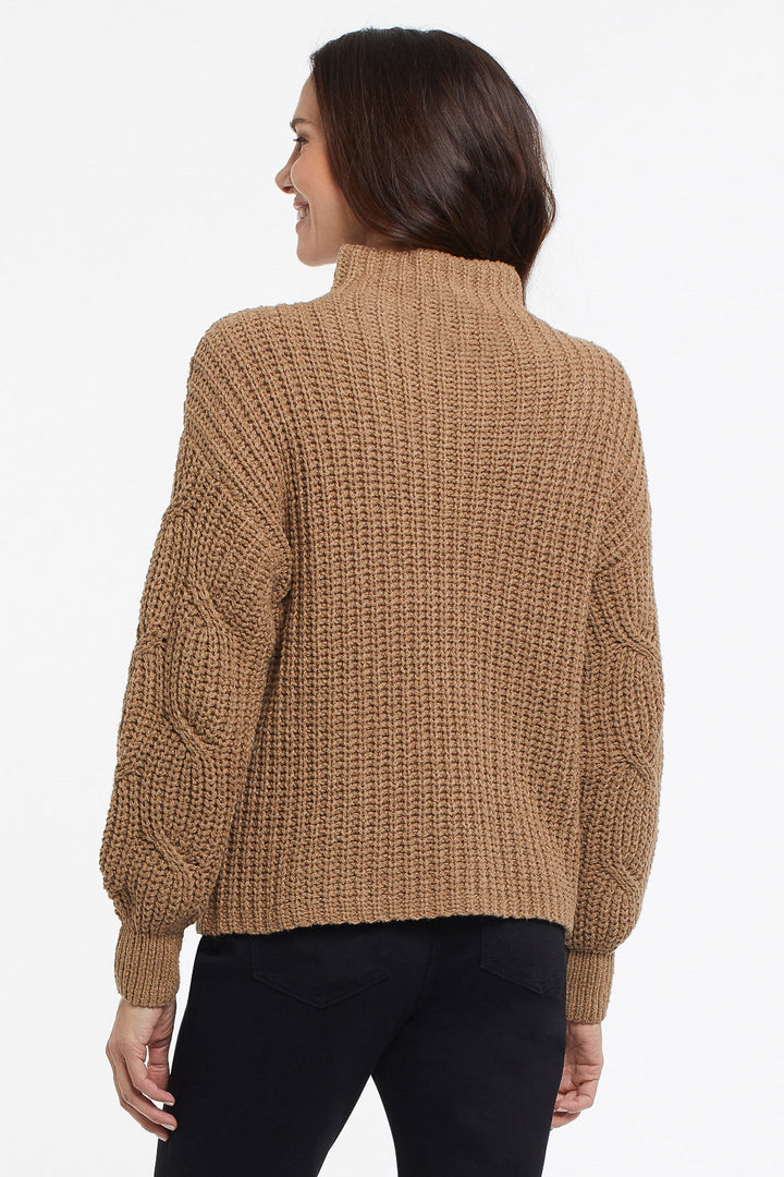 High Neck Boucle Loose Sweater