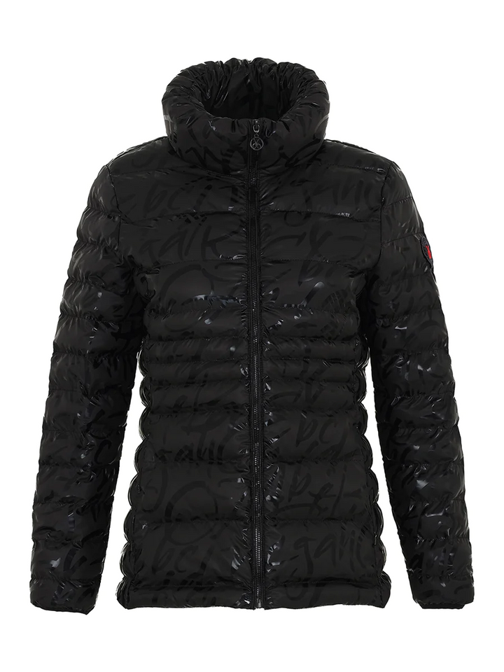 Abstract Print Puffer Jacket