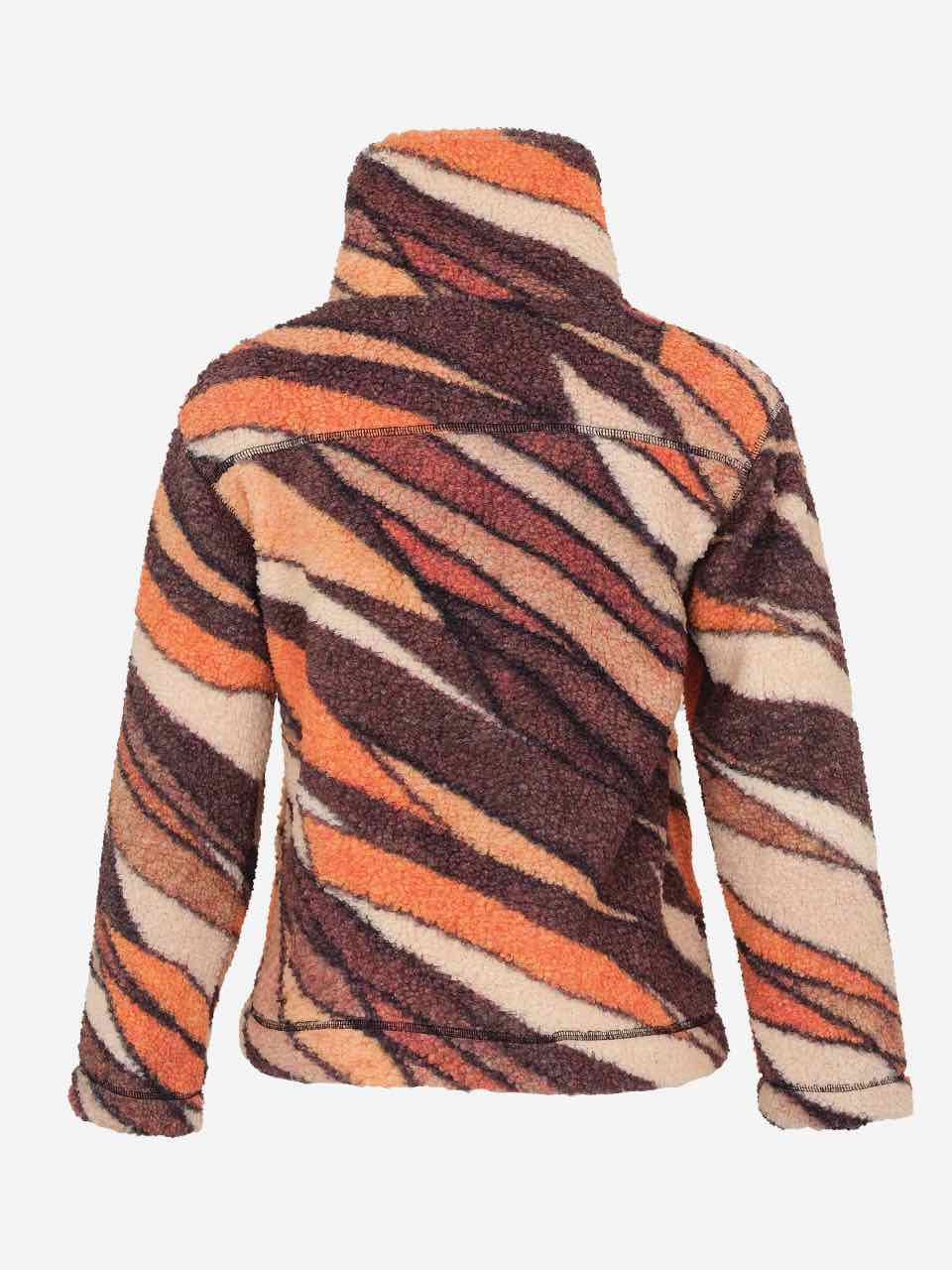 Geometric Print Sherpa Jacket