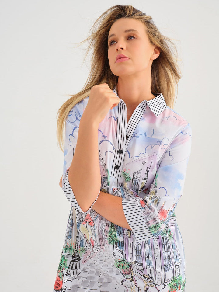City Print Dress