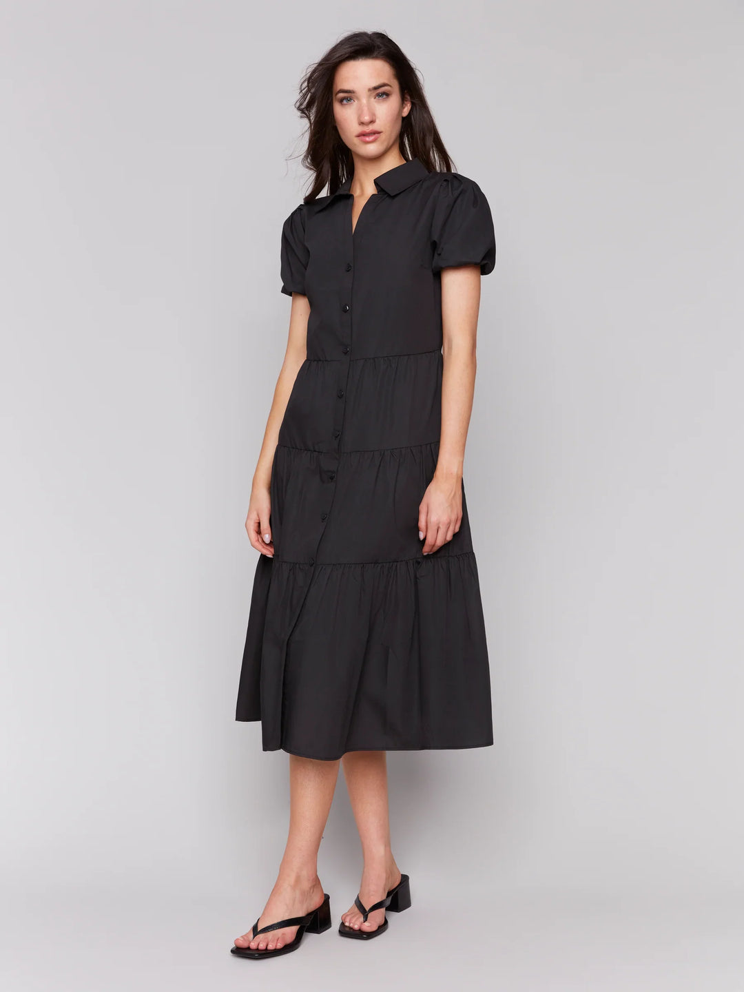 Short Sleeve Tiered Maxi Dress