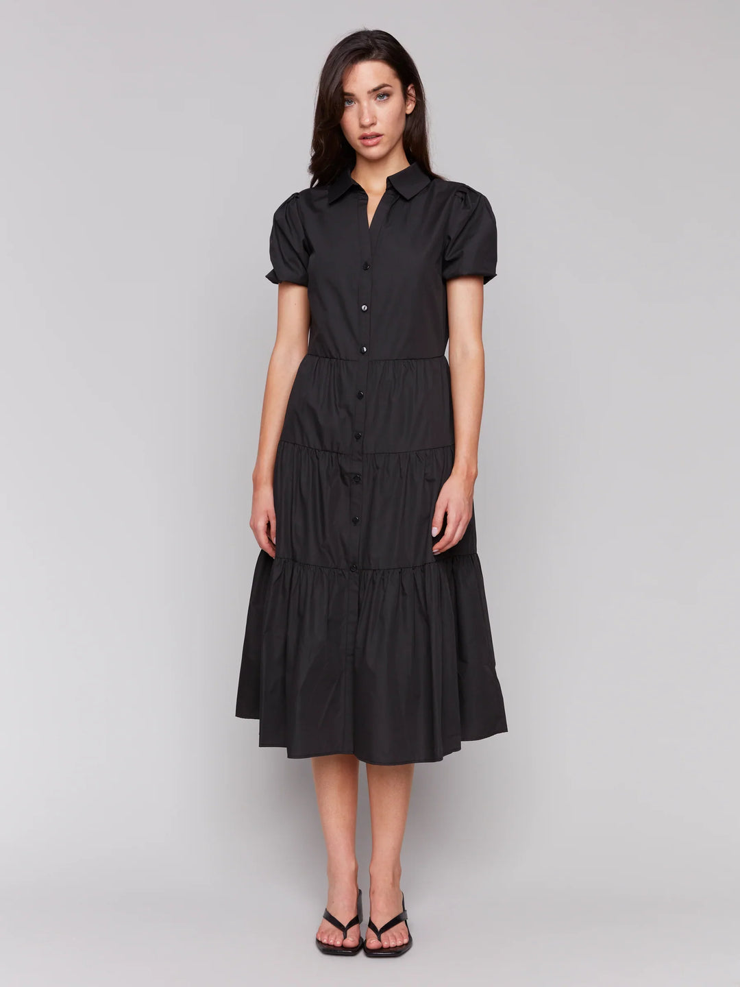 Short Sleeve Tiered Maxi Dress