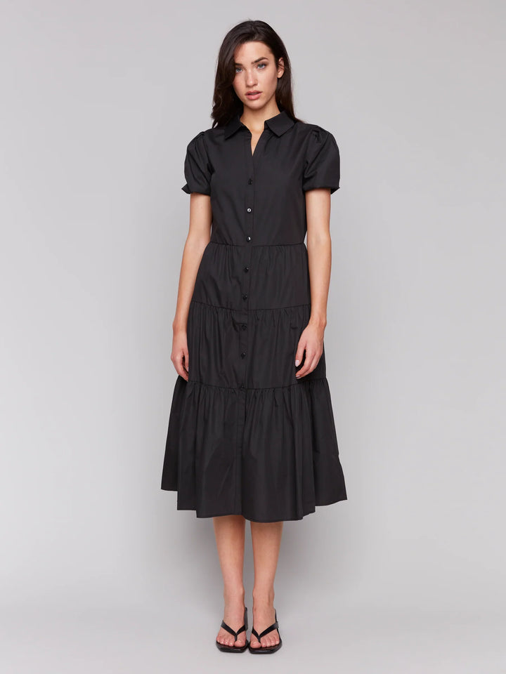 Short Sleeve Tiered Maxi Dress