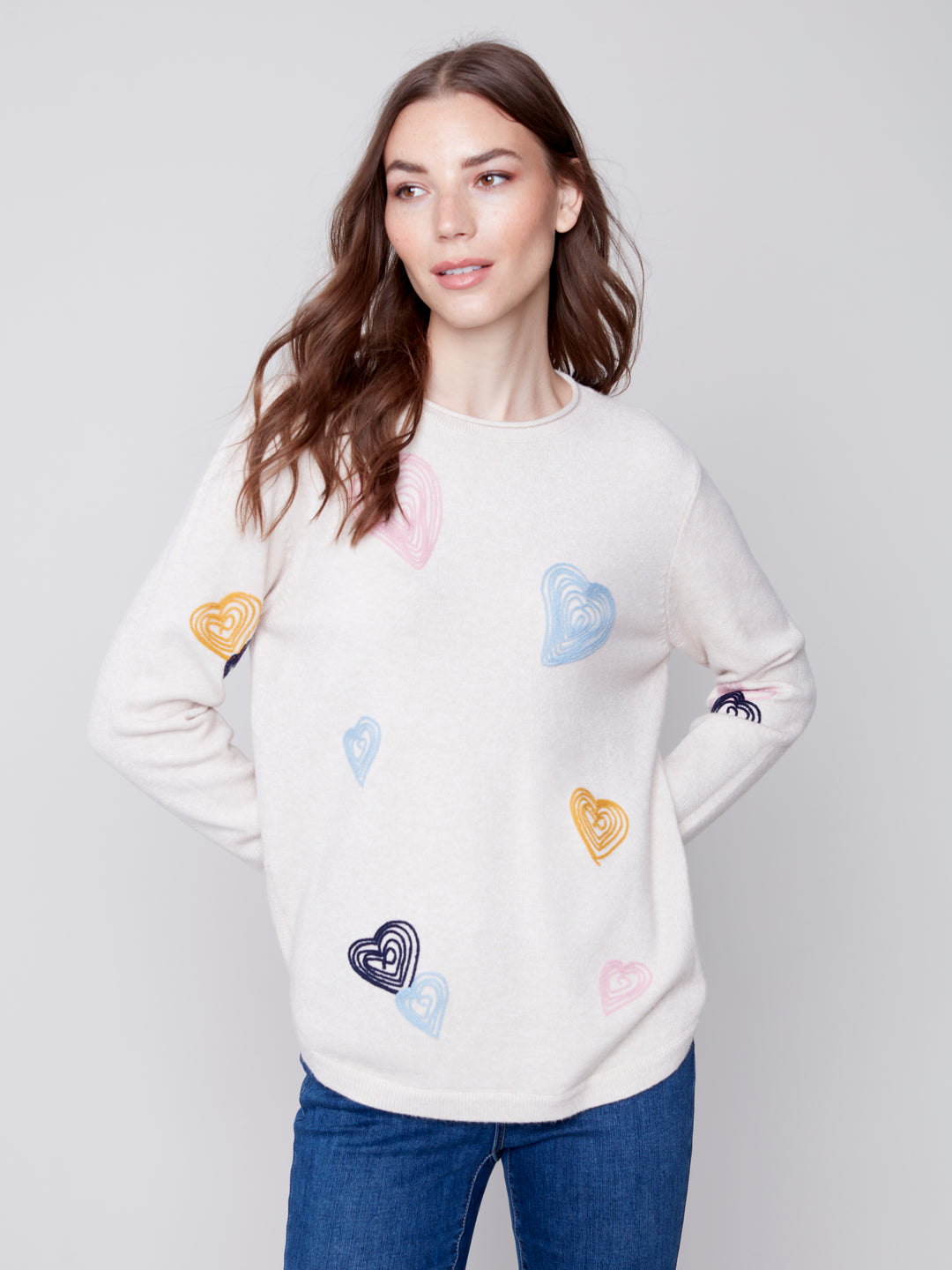 Super Plush Print Round Hem Top