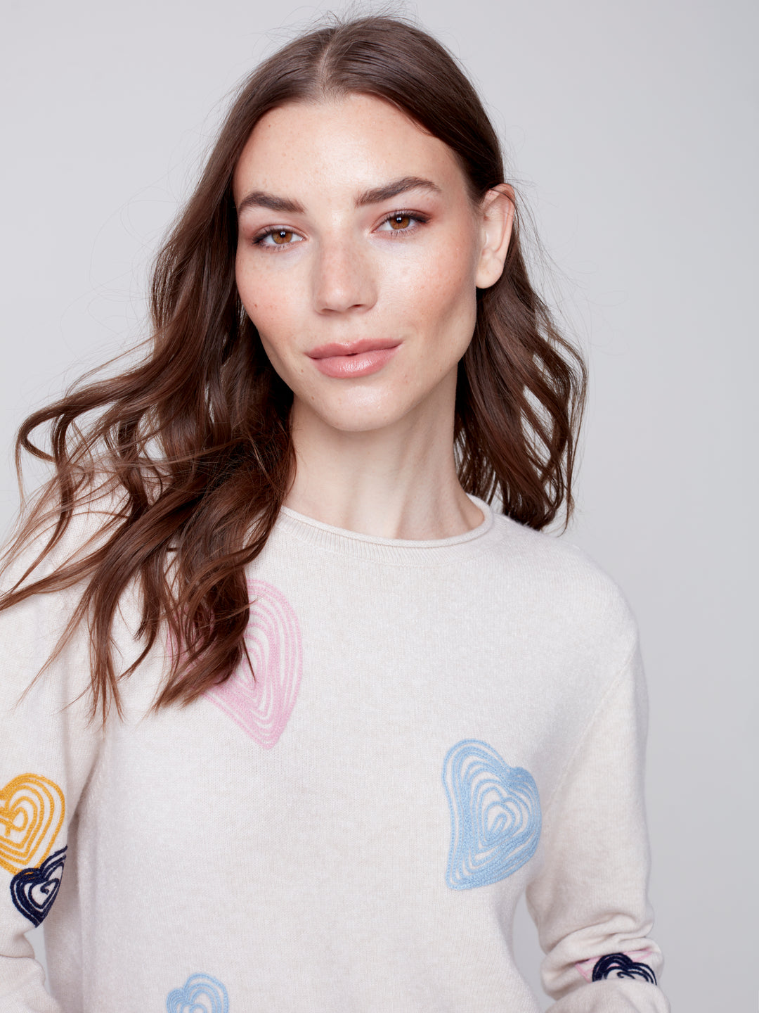 Super Plush Print Round Hem Top