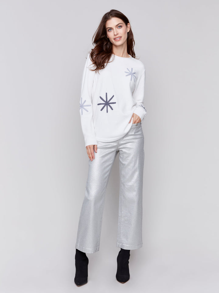 Crew Neck  Needle Sweater