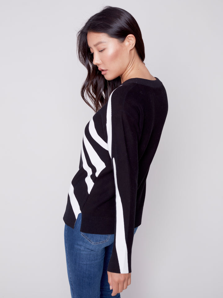 Cotton Knit Long Sleeve Top