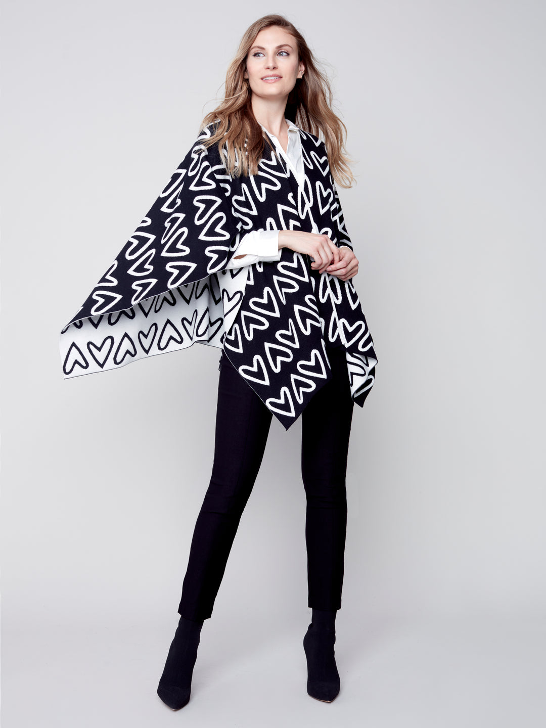 Reversible Jacquard Poncho