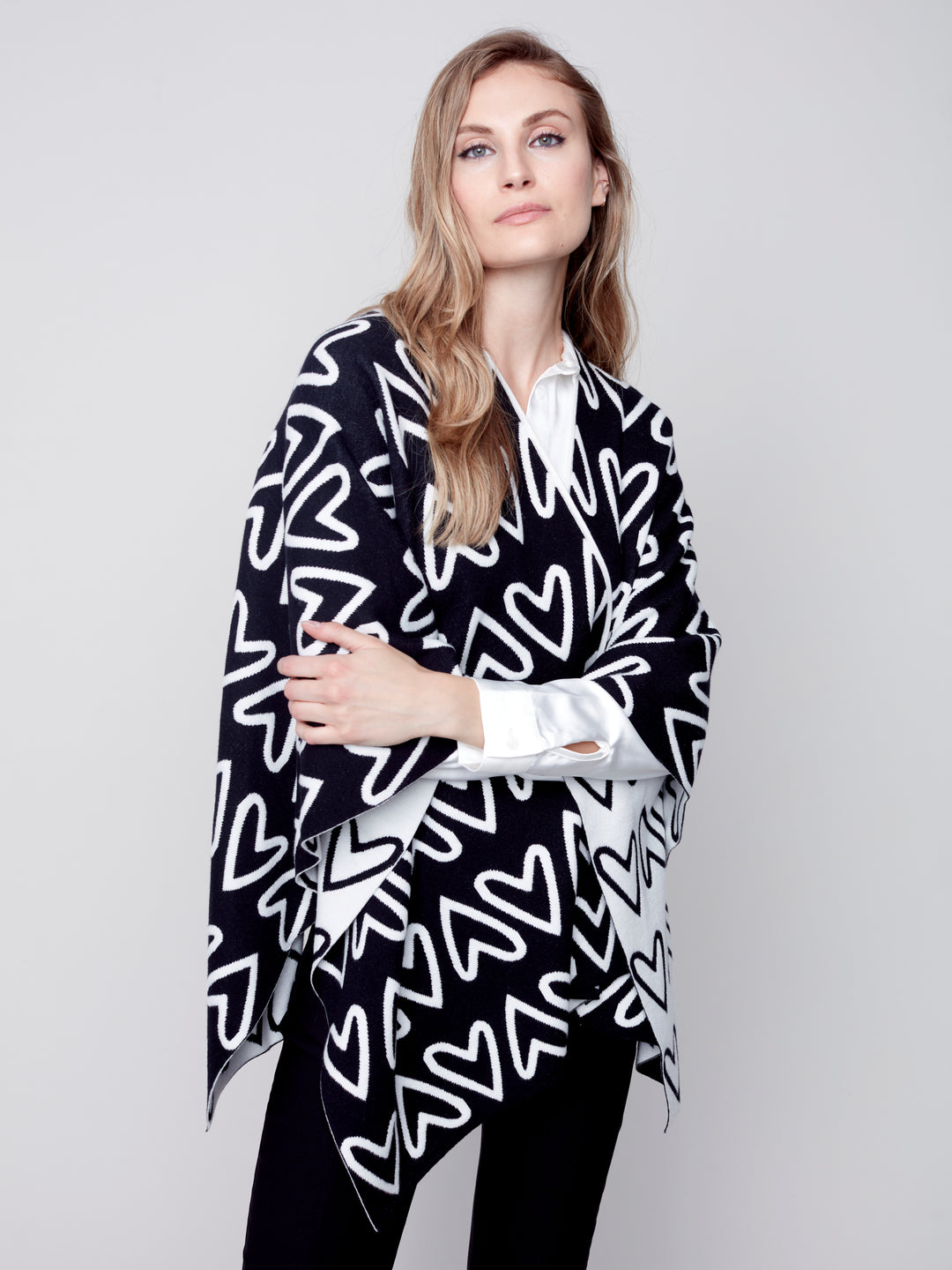 Reversible Jacquard Poncho