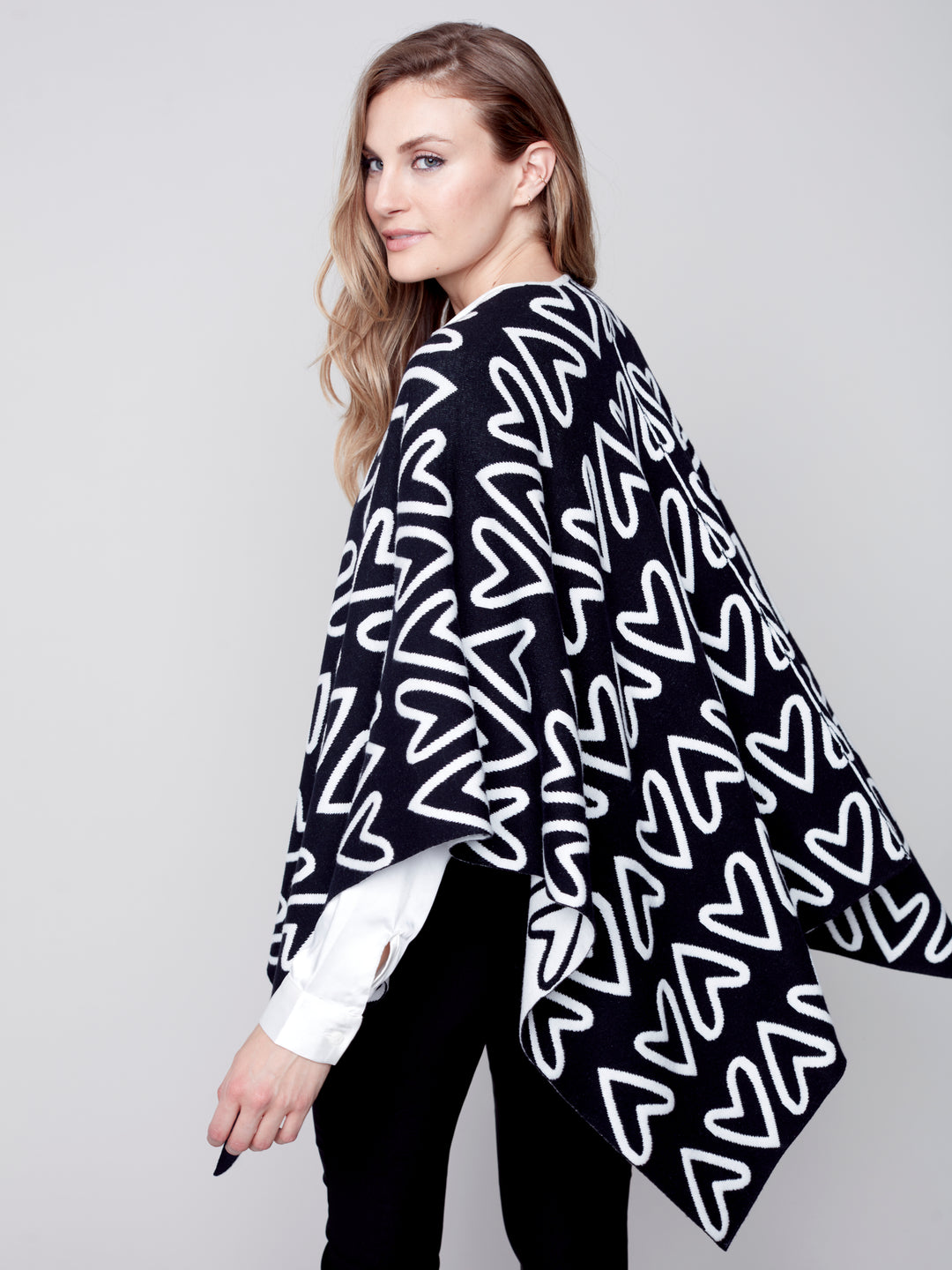 Reversible Jacquard Poncho