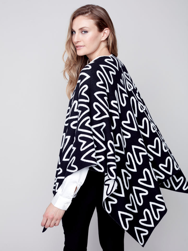 Reversible Jacquard Poncho