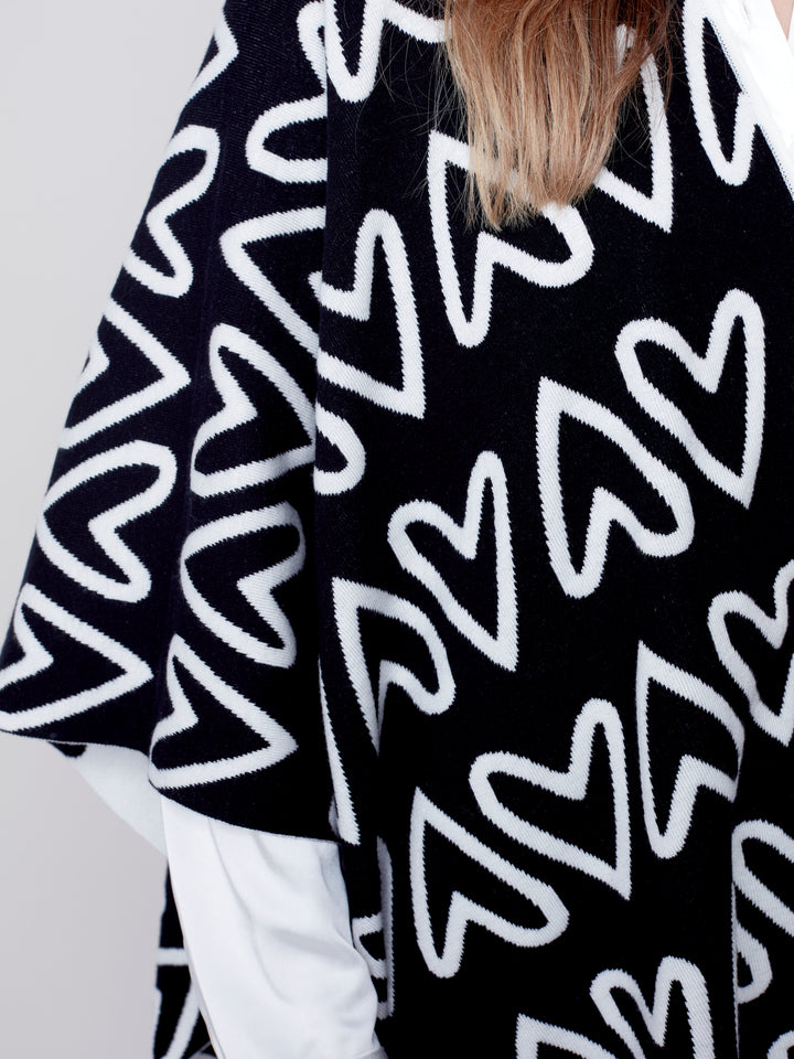 Reversible Jacquard Poncho