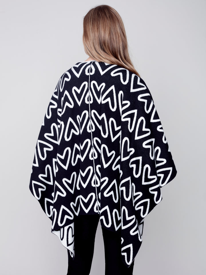 Reversible Jacquard Poncho