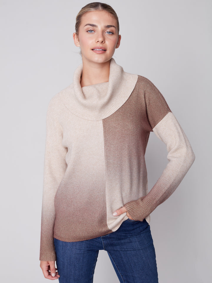 Ombre Print Long Sleeve Top