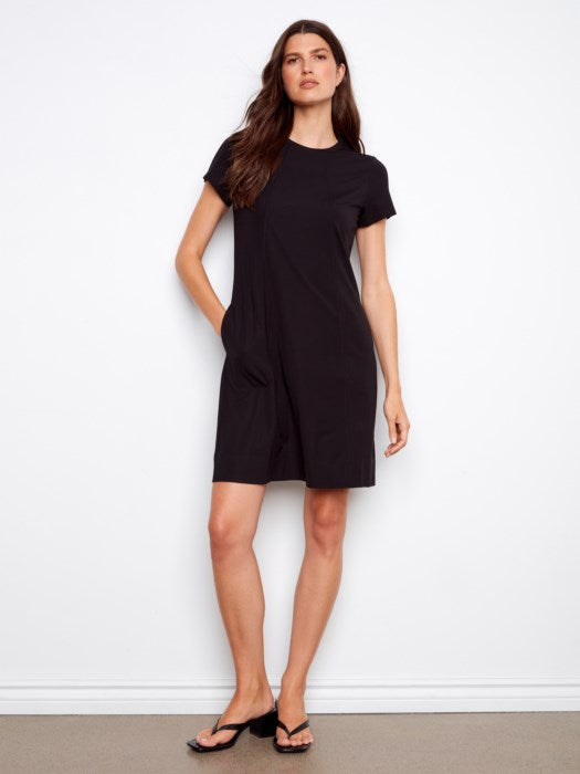 Interlock Knit Knee Length Dress