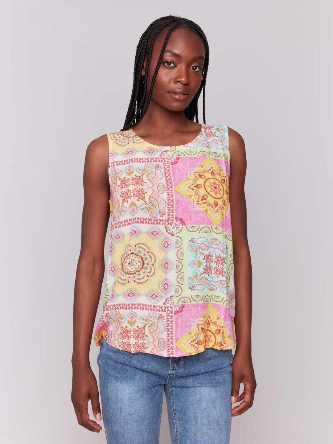 Printed Sleeveless Top