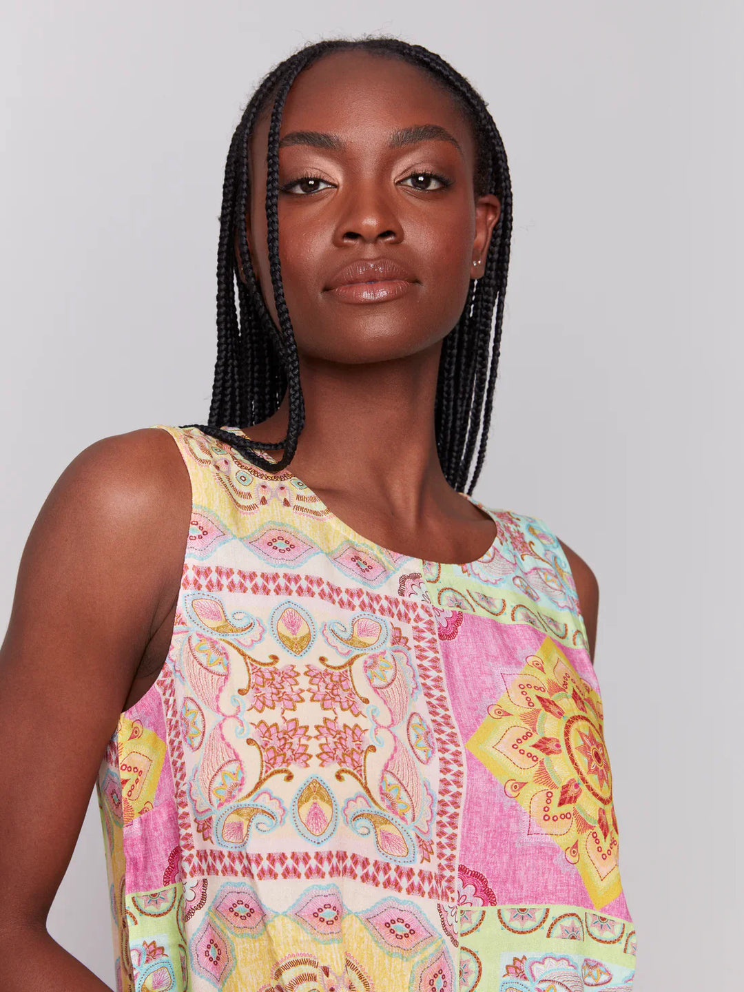Printed Sleeveless Top