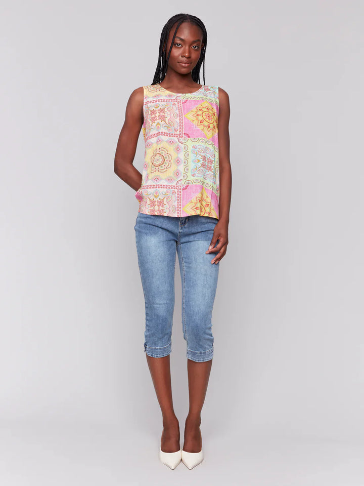 Printed Sleeveless Top