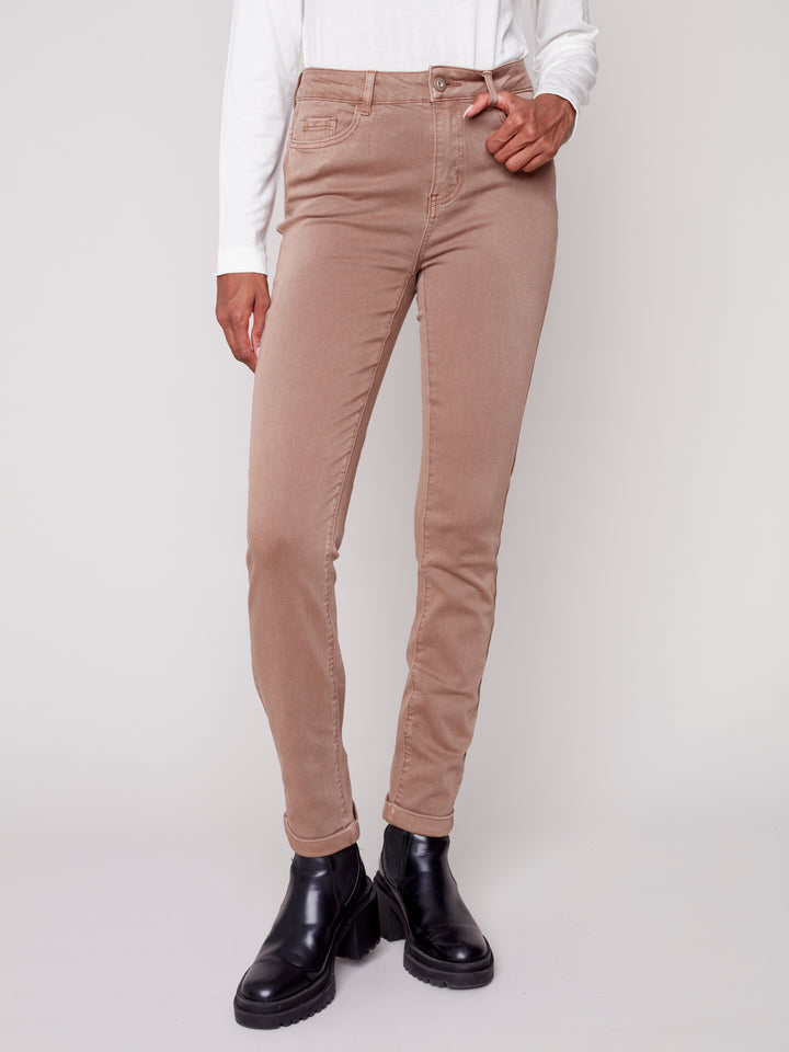 Stretch Denim Slim Leg Pant