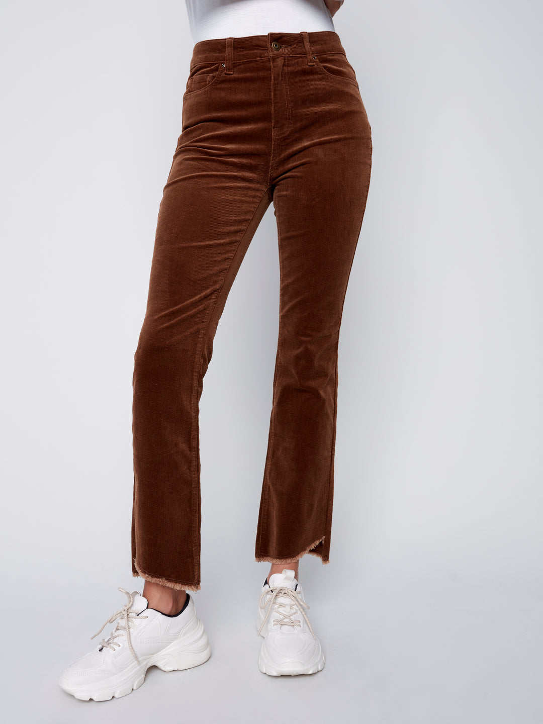Corduroy Bootcut Pant With Hem Detail
