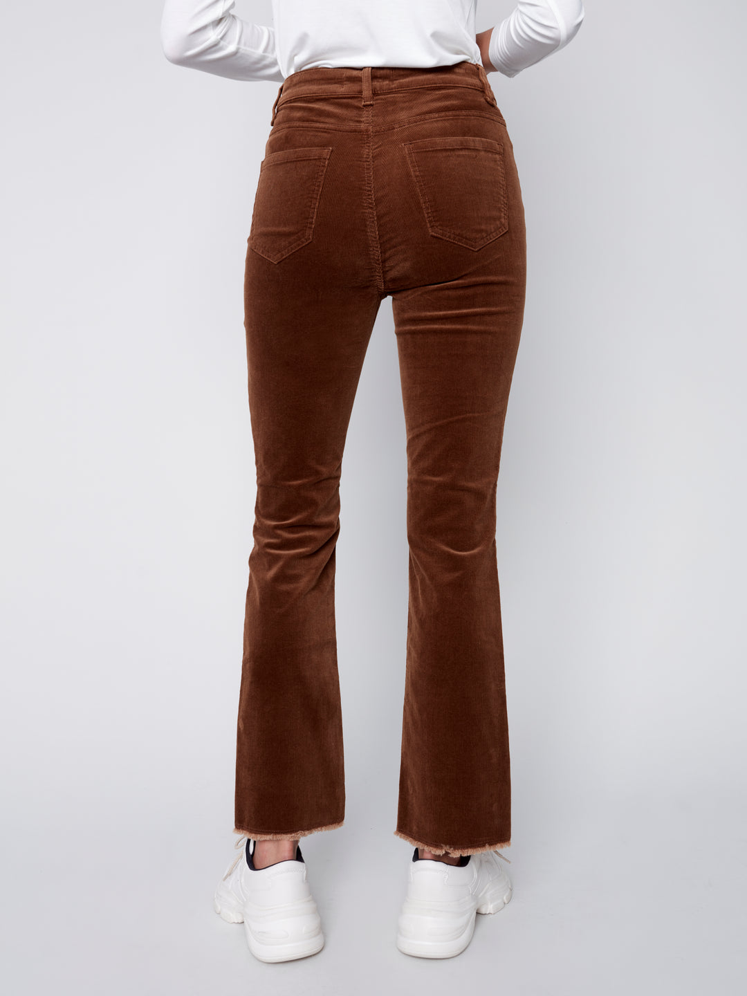 Corduroy Bootcut Pant With Hem Detail