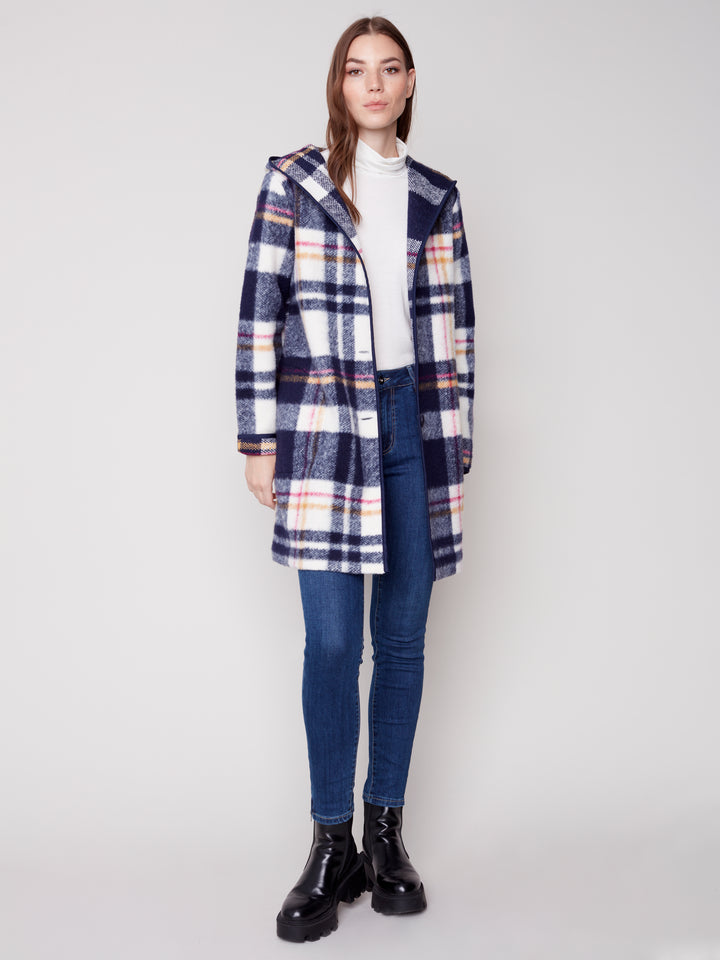 Boiled Wool Plaid Jacket
