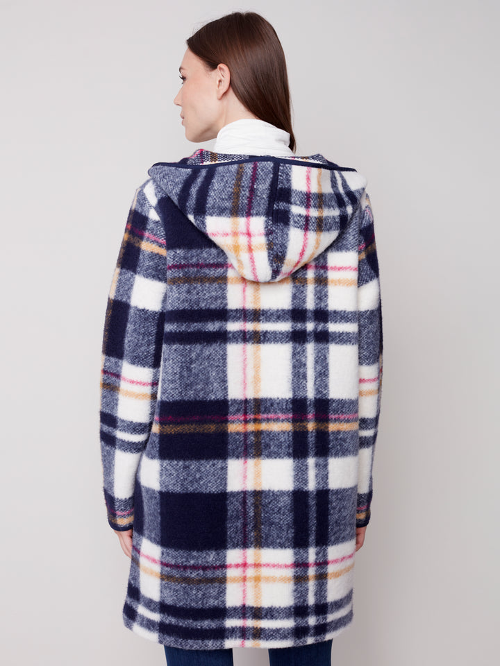 Boiled Wool Plaid Jacket