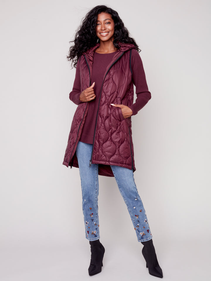 Hooded Quilted Puffer Vest