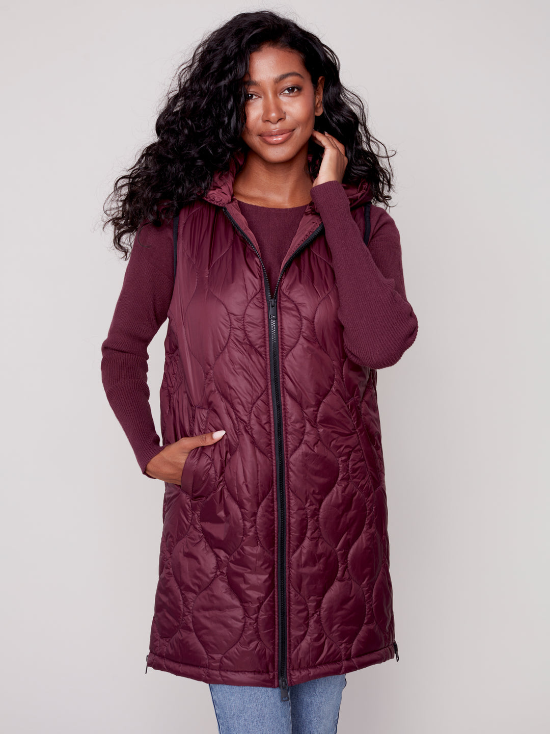 Hooded Quilted Puffer Vest