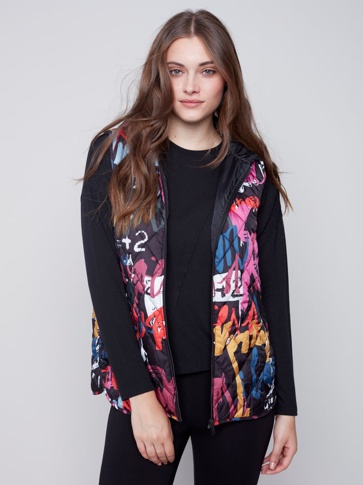 Hooded Quilted Puffer Vest