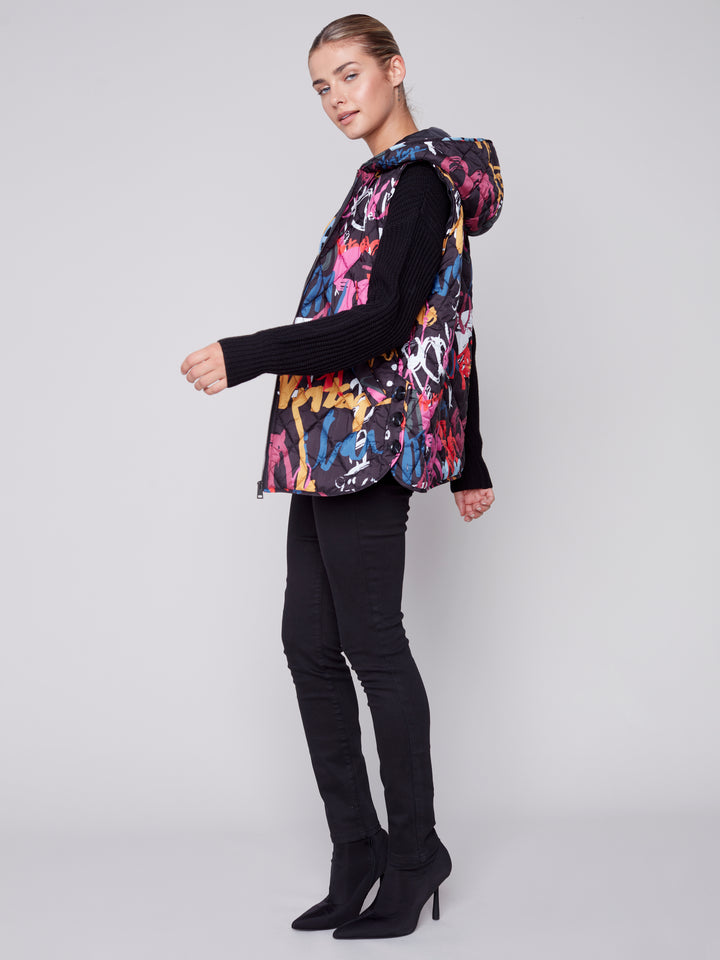 Hooded Quilted Puffer Vest