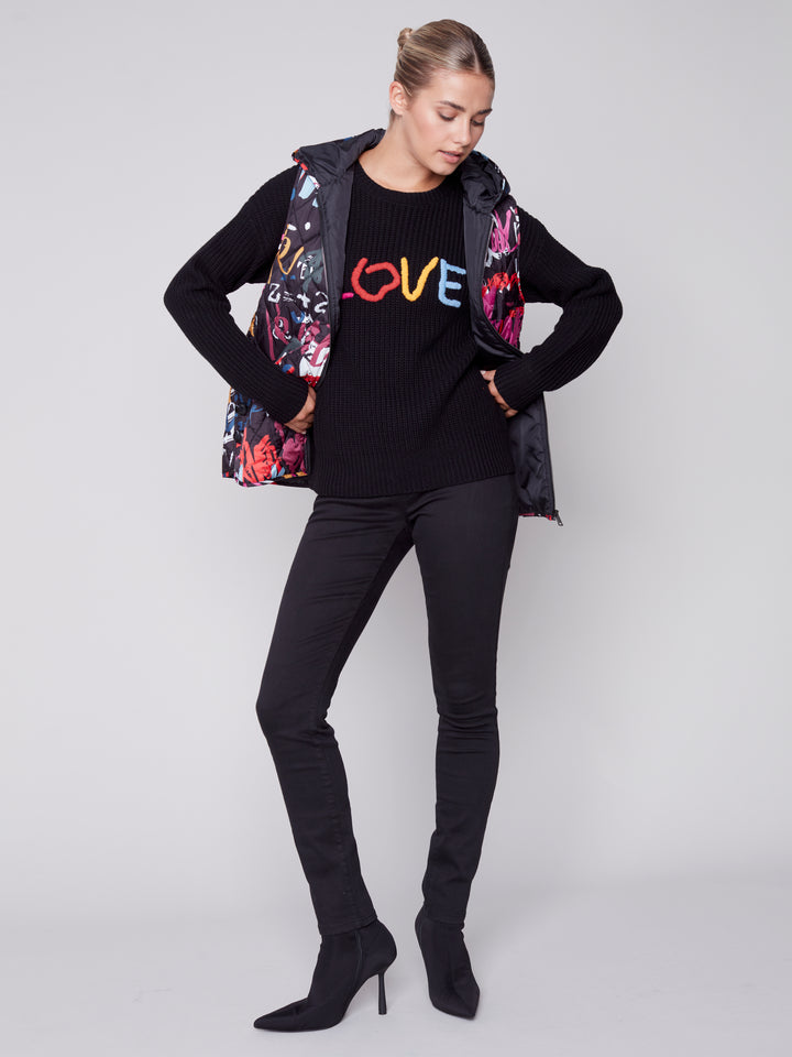 Hooded Quilted Puffer Vest