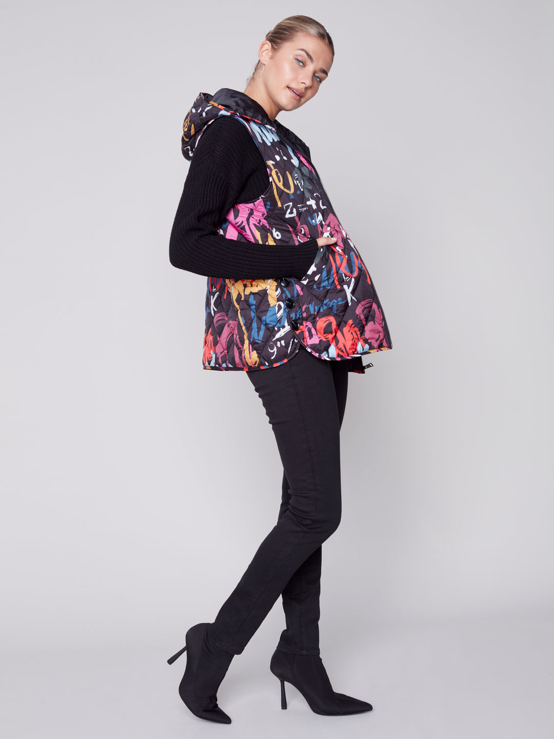 Hooded Quilted Puffer Vest