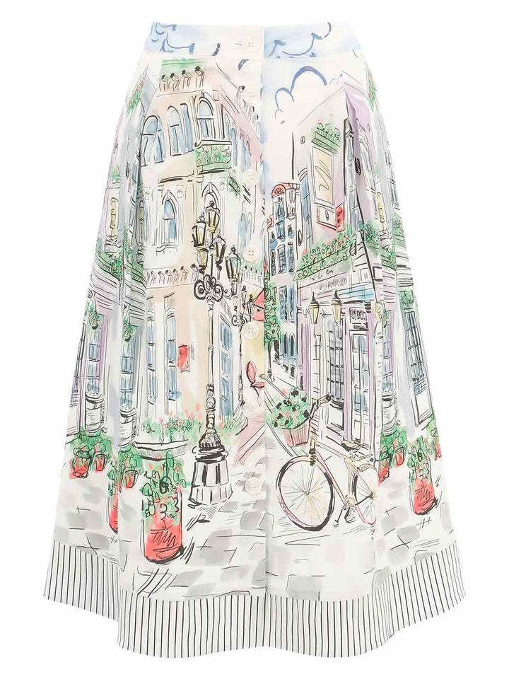 City Print Skirt