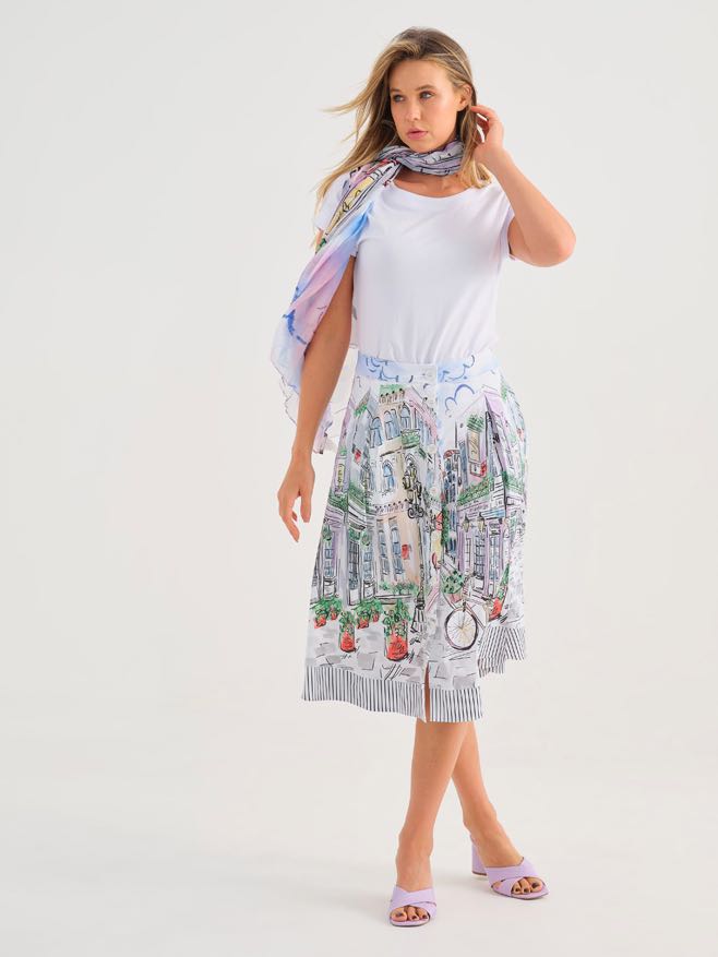City Print Skirt